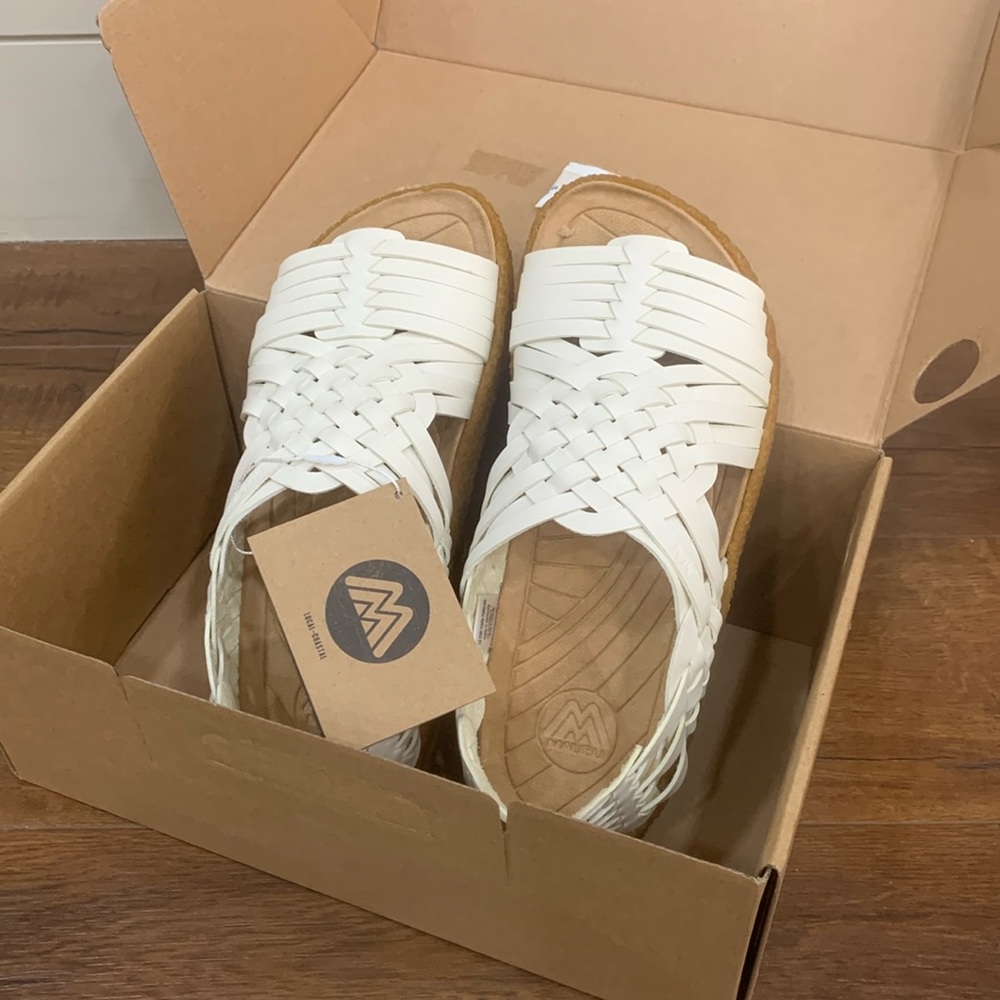 Malibu White Woven Sandals